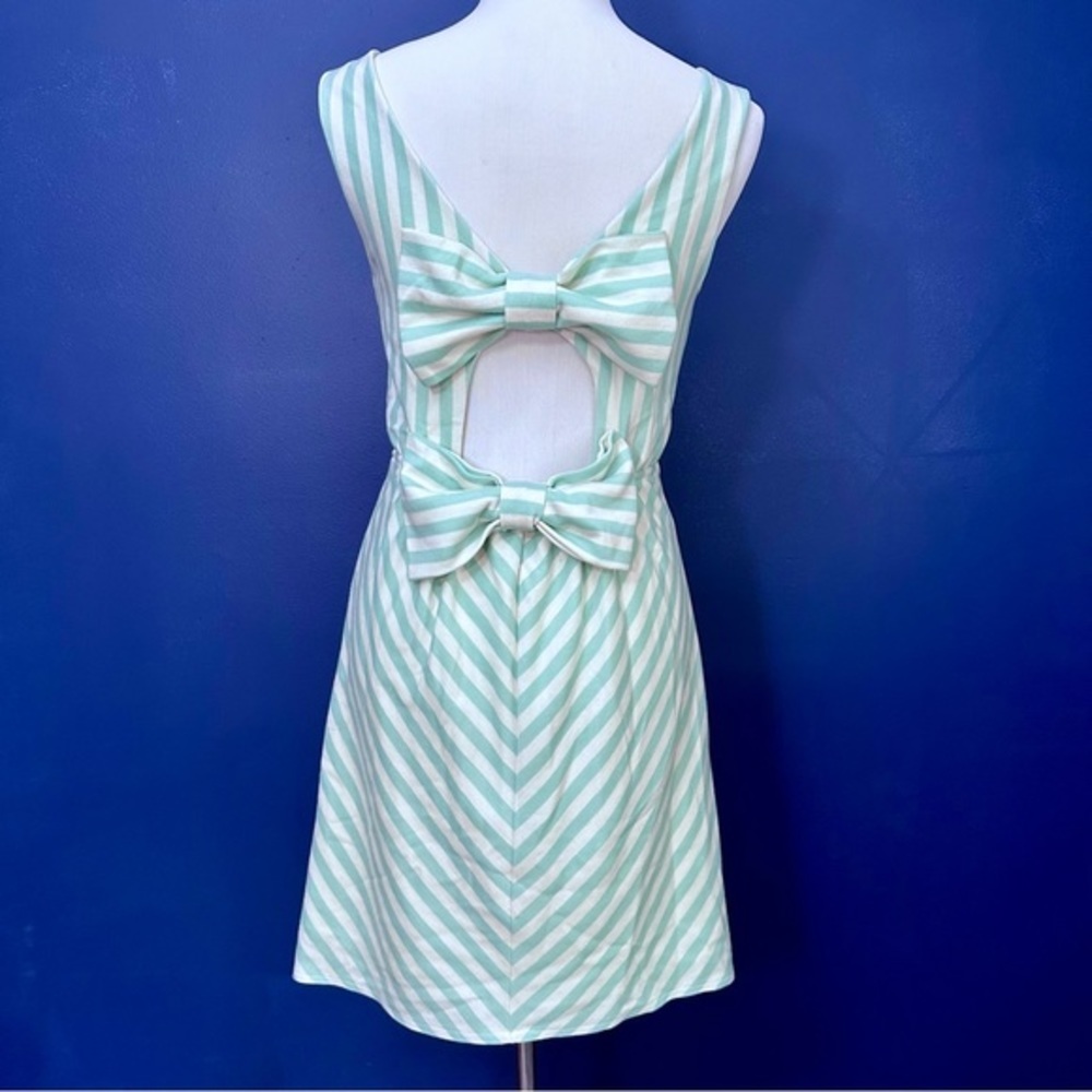 Judith March Striped Double Bow Dress